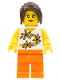 Minifig No: tls069  Name: LEGO Brand Store Female, Yellow Flowers (no back printing) {Sheffield}