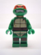 Minifig No: tnt008  Name: Raphael, Gritted Teeth, Looking Up