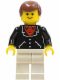Minifig No: trn113  Name: Suit with 3 Buttons Black - White Legs, Brown Male Hair