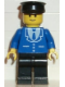 Minifig No: trn114  Name: Suit with 3 Buttons Blue - Black Legs, Black Hat