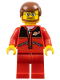Minifig No: trn126  Name: Red Jacket with Zipper Pockets and Classic Space Logo, Red Legs, Reddish Brown Male Hair