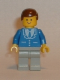 Minifig No: trn133  Name: Suit with 3 Buttons Blue - Light Gray Legs, Brown Male Hair