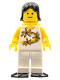 Minifig No: twn061  Name: Yellow Flowers - Black Female Hair, Yellow Air Tanks, Black Flippers