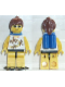 Minifig No: twn063  Name: Yellow Flowers - Brown Ponytail Hair, Blue Air Tanks, Black Flippers