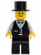 Minifig No: twn067  Name: Town Vest Formal - Top Hat