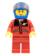 Minifig No: twn163  Name: Red Jacket with Zipper Pockets and Classic Space Logo, Red Legs, Blue Helmet