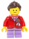 Minifig No: twn250  Name: Child, Red Jacket with Ribbon