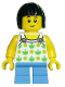 Minifig No: twn322  Name: Child, Halter Top with Green Apples and Lime Spots, Medium Blue Short Legs
