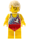 Minifig No: twn353  Name: Male with Tan Hair, Tank Top with White Surfer Logo, Red Swimsuit (Ludo Yellow)