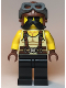 Minifig No: twn379  Name: Man, Tan Tank Top, Black Moustache, Reddish Brown Suspenders and Aviator Cap with Dark Bluish Gray Goggles