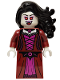 Minifig No: twn530  Name: Vampire - Dark Red Dress, Black Hair