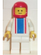 Minifig No: ver005  Name: Vertical Lines Blue & Red - White Arms - White Legs, Red Classic Helmet