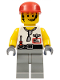 Minifig No: wc4060  Name: Grip with Light Gray Legs, Red Cap