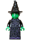 Minifig No: wck019  Name: Elphaba - Minifigure, Black Dress, Hat