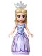 Minifig No: wck024  Name: Glinda - Mini Doll, Lavender Dress, Wide Skirt, Crown Tiara