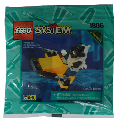 Bricklink Original Box 1806 1 Lego Underwater Scooter Polybag Aquazone Aquanauts Bricklink Reference Catalog