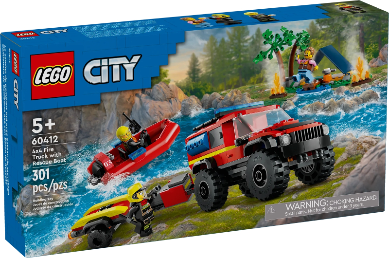 ONE PATTERN　P-MODEL LEGO City 4x4 Fire Truck with Rescue Boat 60412 review