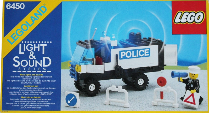 Custom precortadas pegatina/sticker compatible con lego ® 6450 Mobile Police Truck 1986 