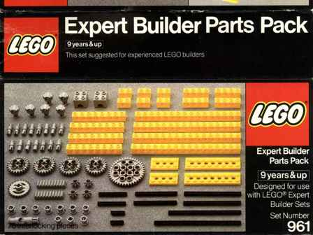 pessimistisk lade kassette Expert Builder/Gear Parts : Original Box 961-1 | BrickLink