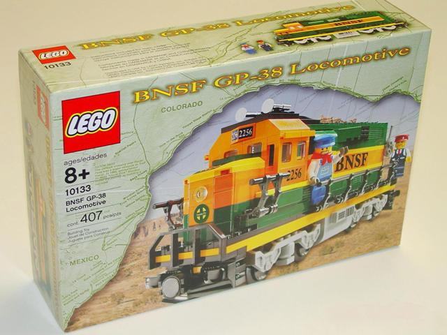 Ersatzset Aufkleber/Sticker für Lego Set 10133 Burlington Northern Santa Fe 
