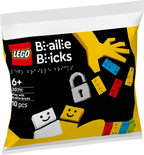Play with Braille Bricks paper bag / polybag