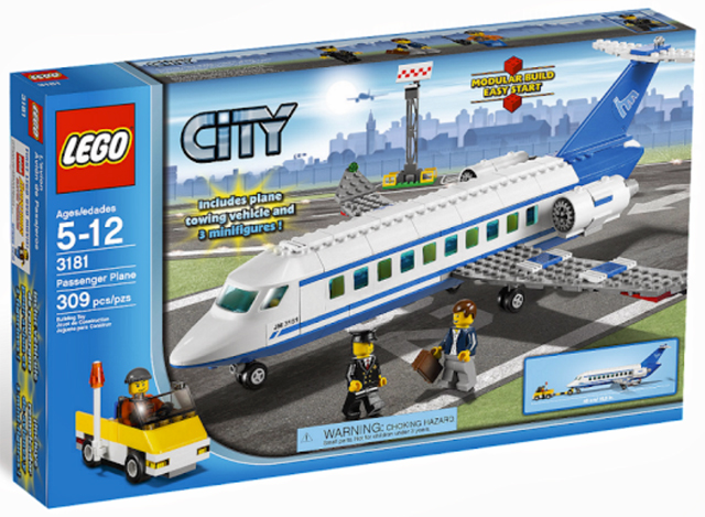 CUSTOM sticker for LEGO 3181 City Passenger Plane Airplane 