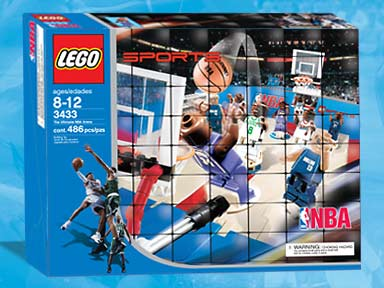Lego part of ground basketball//1 tan sport field section 3432 3433 w//red line