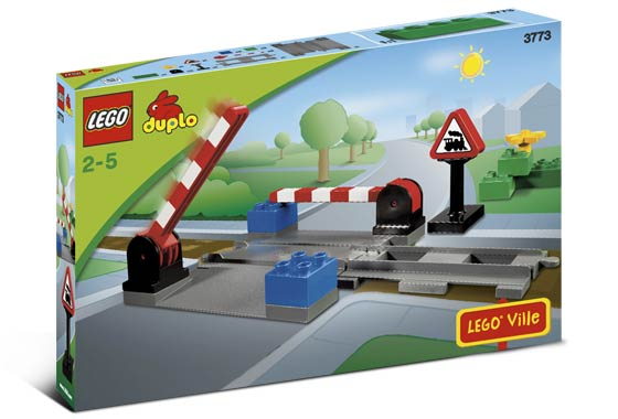 100% complete Lego Duplo Train Set 2740 Level Crossing Dark Gray old 