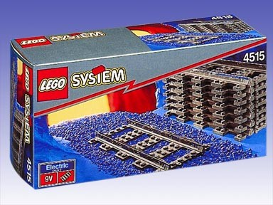 TOP LEGO 4515 gerade Schienen 8 Stück 9V alt dunkelgrau straight tracks 