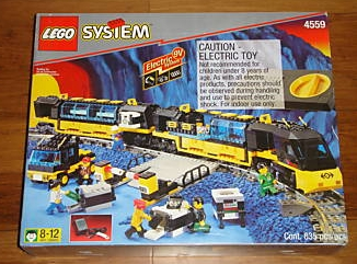 Lego ® ferrocarriles 9v RC Train 4559 estación muelle de mercancías y camiones tren