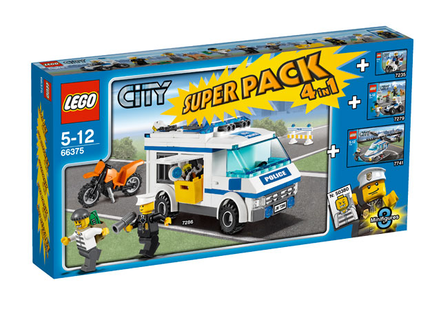 City Bundle Pack, Super Pack 4 in 1 (Sets 7235, 7279, 7286, and 7741)