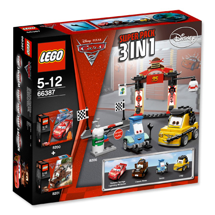 Cars 2 Bundle Pack, Super Pack 3 1 8200, 8201, 8206) : Set 66387-1 BrickLink