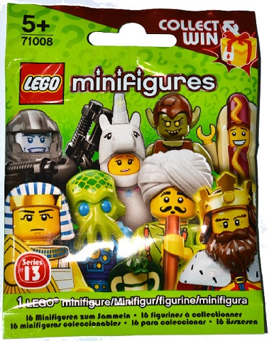 Complete Set of 16 in Factory Mystery Bags LEGO 71008 Minifigures Series 13