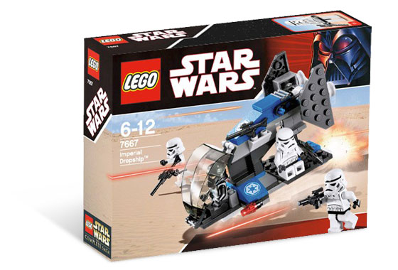 Aufkleber passend für LEGO 7667 Sticker Star Wars Imperial Dropship Precut 