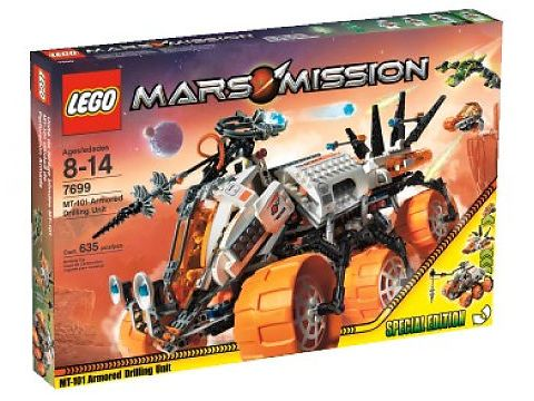 Complete Parts List Lego MARS MISSION 'MT-101 Armored Drilling Unit' Set 7699 