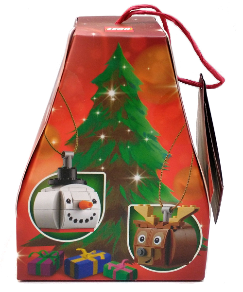 LEGO Snowman and Reindeer Ornament New Sealed Box Holiday HO HO HO Christmas 