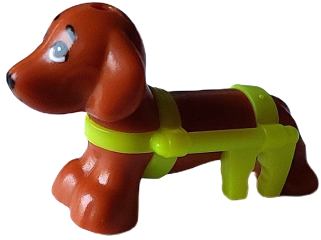 LEGO Minifigure Dog, Dachshund with Black Eyes