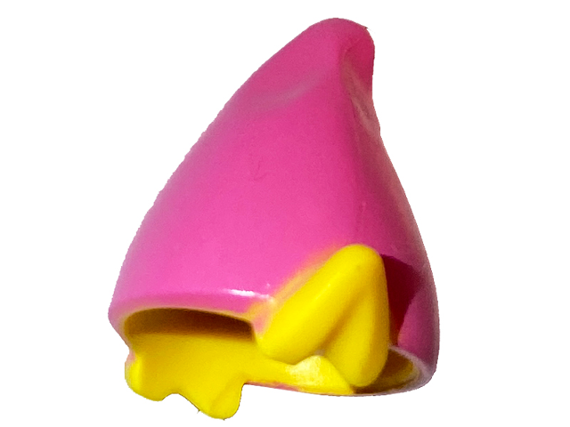 Minifigure, Headgear Hat, Elf / Dwarf with Pointed Ears with Dark Pink Top  Pattern (BAM) : Part 13787pb03