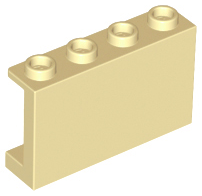 Panel 1 x 4 x 2 with Side Supports - Hollow Studs : Part 14718 