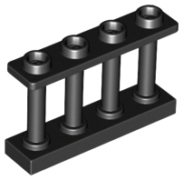 LEGO Barrière Black Fence 1x4x2 Spindled 4 Studs Ref 15332 Set 75159 70413 70412