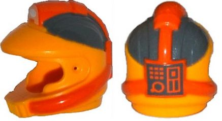 Minifigure Headgear Helmet Space with Pipes and Mouth Grille with