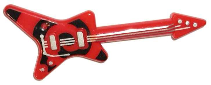 Lego New Red Minifigure Utensil Guitar Electric Musical Instrument Piece