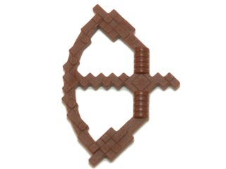 Lego Minecraft x1 Reddish Brown Bow Arrow Steve Game Weapon Tool Minifigure NEW 