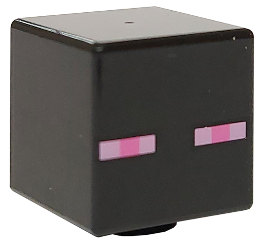 Bricklink Part 19729pb006 Lego Minifigure Head Modified Cube With Minecraft Enderman Face Pattern Minifigure Head Modified Bricklink Reference Catalog