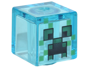 Bricklink Part pb022 Lego Minifigure Head Modified Cube With Minecraft Charged Creeper Face Pattern Minifigure Head Modified Bricklink Reference Catalog