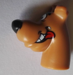 Dog Head Great Dane Scooby Doo with Black Nose Smile on Both