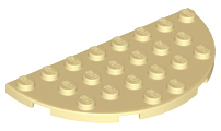 Lego 4x Platte Halbrund 4x8 Dunkel Beige Dark Tan Plate Round Half 22888 Neu New 