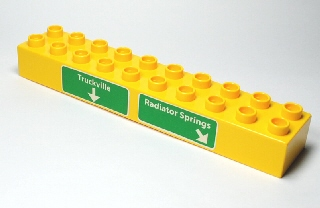 gelb Sonderstein Motivstein Truckville 2x10 20er Lego Duplo Cars 