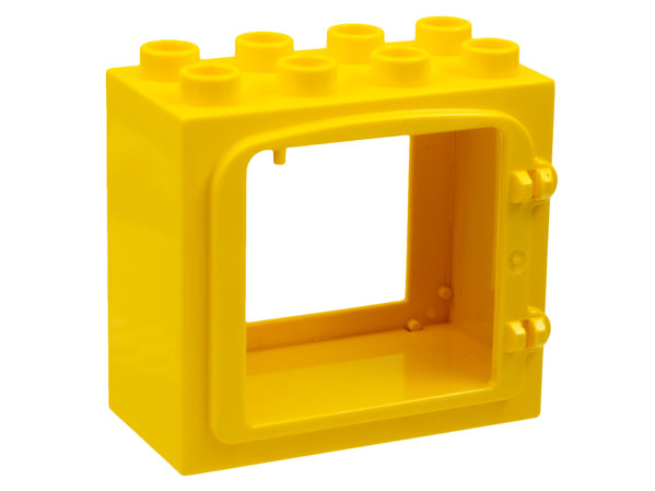 1x Lego Duplo Window Door Yellow Clip Holder 2x4x3 Letter Box Blue 2230c01 2332b 