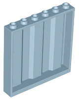 LEGO Blue 1x6x5 Wall Panel Piece 